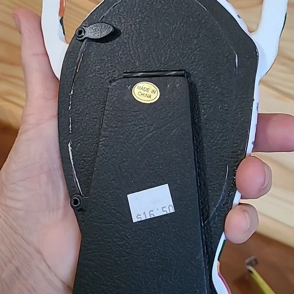 Vintage 90s Ceramic Picture Frame Colorful Double Handled Vase Jar Hand Painted - Picture 13 of 13